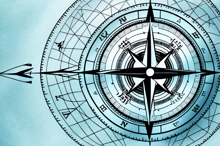 A navigational compass and a ship's prow
