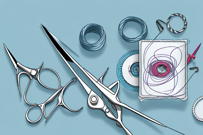Sådan Syer Du En Halse A sewing needle threading through a collar (halse)